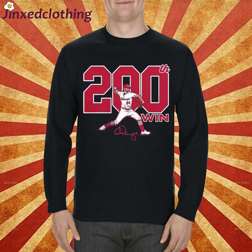 Official Adam Wainwright 200 Wins Shirt - St Louis Cardinals 